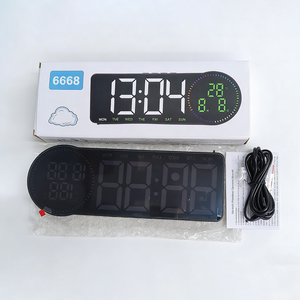 <span class=keywords><strong>Horloge</strong></span> <span class=keywords><strong>Murale</strong></span> Numérique LED Intelligente <span class=keywords><strong>pour</strong></span> la Maison, avec Affichage de la Température, Date, Calendrier et Alarme, Idéale <span class=keywords><strong>pour</strong></span> le Salon et le Bureau - Product Image 6