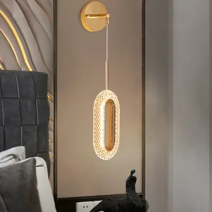 Lámpara Led circular colgante para dormitorio, luz de lujo, Art Deco, nuevo diseño, gran oferta