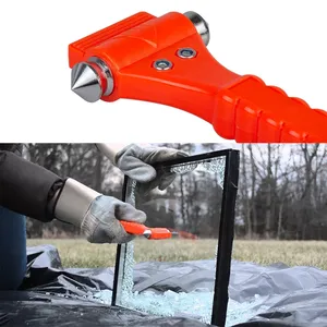 Martillo de Seguridad para Supervivencia, Martillo de Escape de Emergencia para Cortar Cinturones de Seguridad de Coche, para Romper Vidrios de Ventanas, ROJO - Product Image 3