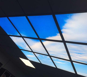 Lampe de plafond à paysage romantique, lumière de panneau pour hall de club, ciel bleu, nuage, arbre <span class=keywords><strong>vert</strong></span>, vision, lumières de plafond somptueuses - Product Image 4