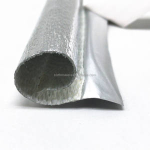Manchons de câble ignifuges haute température, auto-enroulables, en feuille d'aluminium, fibre de verre, <span class=keywords><strong>gaine</strong></span> de câble argentée - Product Image 3