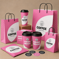 Support en papier double paroi personnalisé, écologique et imperméable, pour vente en gros, idéal pour les nouilles à emporter, les cafés et l'emballage de boissons