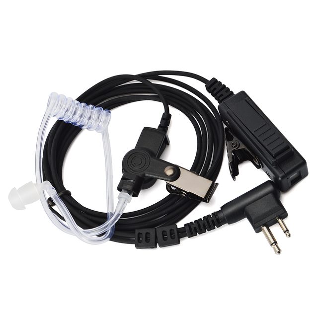 2 Pin Radio Earpiece Security Guard Covert Acoustic Headset with PTT Mic for Motorola CP040 CP140 CP200 DP1400 CLS1110 CLS1410