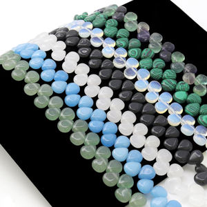 Pierre précieuse naturelle sculptée 10x12mm, motif fleur et <span class=keywords><strong>feuille</strong></span>, perle <span class=keywords><strong>de</strong></span> cristal dispersée pour accessoires <span class=keywords><strong>de</strong></span> bijoux, artisanat DIY, décoration spirituelle - Product Image 5