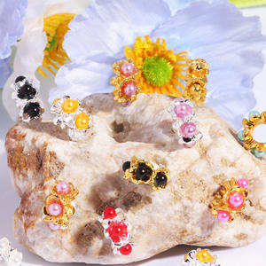 Cuentas Espaciadoras de 15 mm para Manualidades, Cuentas para Hacer Joyas, Aretes, Pulseras, Accesorios, Cuentas Espaciadoras Sueltas de Estrás, Forma Irregular GY - Product Image 4