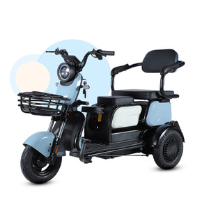 Triciclo Eléctrico para Adultos, Scooter de 3 Ruedas, Triciclo Naranja para Pasajeros con Canasta, Asiento y Reposabrazos - Product Image 4