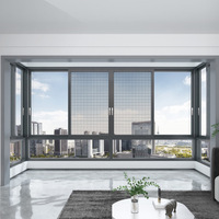 Portes et fenêtres coulissantes en aluminium, fenêtre coulissante pour chambre à coucher, fenêtre coulissante pour balcon, fenêtres coulissantes résistantes au vent