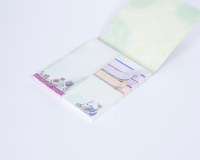 Blocs-notes adhésifs personnalisés, mémos en feuilles mobiles, couleur et logo personnalisables, forme découpée, fournitures de bureau, sans aimant