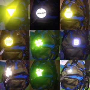 Promotion Custom Logo Design Large Round Cartoon Reflective PVC Pendant <b>Bicycle</b> Tail Safety Warning Night Riding Keychain - Product Image 4