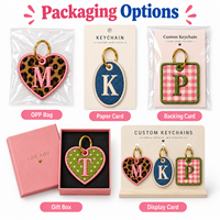 Porte-clés personnalisé brodé avec initiales, nom ou lettre, en tissu, pour sacs fourre-tout, sacs à dos, accessoires souvenirs - Vente en gros