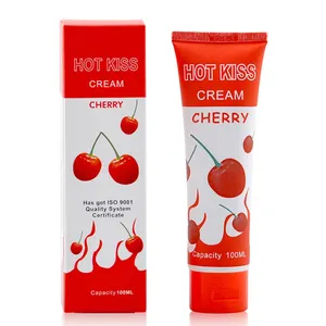 Hot Kiss 50ml, lubrifiant Anal, crème comestible à la cerise, lubrifiant pour le corps personnel, lubrifiant Oral Vaginal pour femmes et Couples