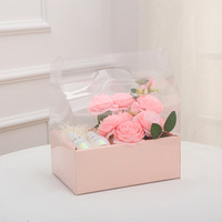 Offre Spéciale prix de gros emballage de fleur boîte-cadeau de gâteau Mini boîte à fleurs de gâteau transparente portative
