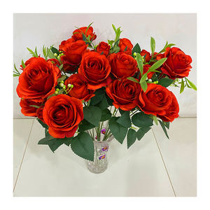 Rosa Artificial <span class=keywords><strong>Sophie</strong></span> de 10 Cabezas, Precio Competitivo, Buena Calidad, para Bodas - Product Image 5