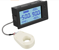 Monitor de Batería Digital DC300V 50A 100A 200A 400A, Voltímetro, Amperímetro, Medidor de Energía Solar, Sensor Hall 12V