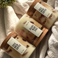 Kreatives Heimdekorations-Aromatherapie-Geschenkset, Neuartiges Glas, Gelee-Wachs, Duftende Kaffeetasse und Kerze für Bars