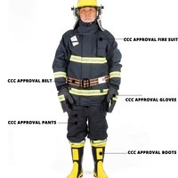 Combinaison ignifuge, vêtements, bottes, casque, combinaison de vol résistante au feu, combinaison de sécurité pour les opérations de sauvetage d'urgence, combinaison de pompier, combinaison de lutte contre l'incendie