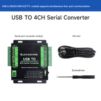 WaveShare FT4232HL Modul Konversi Port Serial Terisolasi USB RS232/485/422/TTL Kelas Industri untuk Komunikasi Jaringan