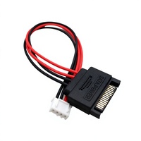 Cable de Alimentación para Disco Duro de Ordenador, OEM de Fábrica, SATA 15PIN Hembra XH 2.54, Terminal Pequeño de 4PIN, para Carcasa de Alimentación