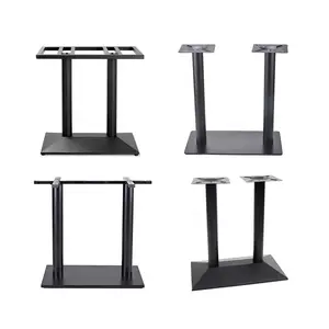 Cadre de pied de table Base de table de restaurant Pied de meuble en acier au carbone de haute qualité Base de table basse ronde en métal marbré