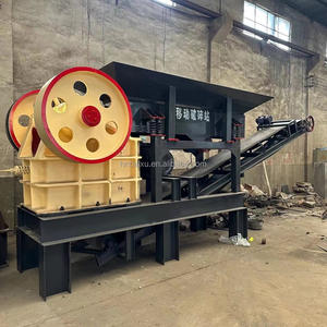 steinbrüch 50tph strapazierfähiger hartschlittenbrecher pe400x600 kiefer-zerkleinerungsstation für steine aus beton - Product Image 2