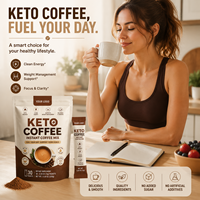 Mélange de café instantané Keto-compatible pour adultes, marque privée ODM OEM, complément alimentaire en poudre à base de plantes en sachet individuel, pour usage quotidien