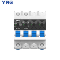 Disjoncteur miniature électrique YRO 4P 1000V pour tableau de distribution, mini MCB pour câblage de bâtiment et applications domestiques