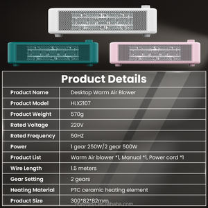 Idées cadeaux de Noël pour filles : chauffage d'appoint à faible consommation d'énergie, chauffage d'air en céramique PTC, élément chauffant, chauffage électrique pour l'hiver - Product Image 3
