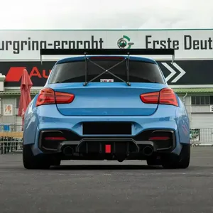 StarNav Rear Bumper Lip Plate For F20 120i 120d 125d 125i M Sport 2015-2019 Lci Style Rear <b>Diffuser</b> With Red <b>LED</b> Lamp Body Kits - Product Image 1