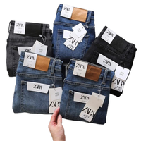 Jeans en denim à jambe droite pour homme, style rétro, jeans tendance pour homme, coupe droite ample et extensible