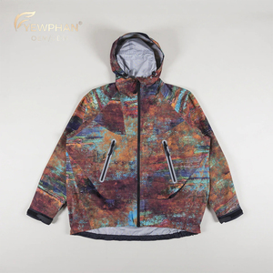 Chaqueta Cortavientos Personalizada con Diseño de Patchwork, Impermeable, Estampada, para Hombre, Chaqueta de Invierno para Lluvia - Product Image 1