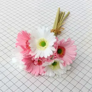 African Colorful Artificial Gerbera Bundle Artificial Daisy Bouquet Pu Daisies Flower For Wedding Event Flower Decor