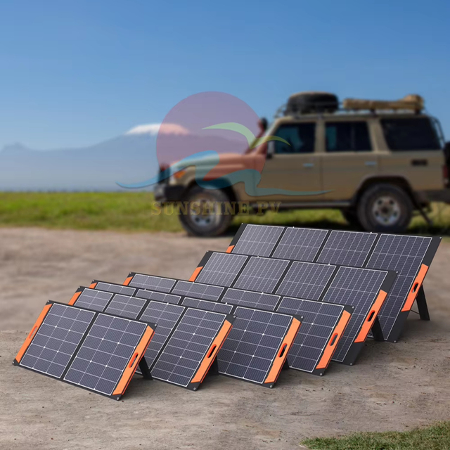 200W/300W/400W Photovoltaic Panel Etfe Monocrystalline Foldable Solar Panels With 220v Solar Power Bank