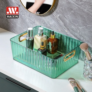 Trasparente per PET <span class=keywords><strong>frigo</strong></span> dispensa organizzatore cestini con manici scatola regalo picnic frutta scatola contenitore di plastica cesto di immagazzinaggio - Product Image 3