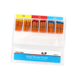 60 punti pz/scatola di guttaperca dentale F1 F2 F3 F4 F5 fornitore di materiale dentale punti guttaperca - Product Image 1