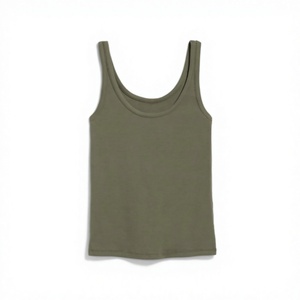 Camiseta sin mangas básica personalizada para mujer, camisa informal de verano, ropa para superposiciones con marca personalizada, venta al por mayor de marca privada - Product Image 1