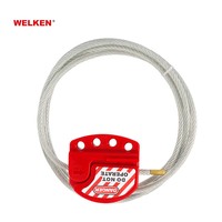 BD-8416 6mm Durchmesser Vinyl-beschichtet Einstellbare Kabel Lockout-Gerät mit Custom ize Edelstahl-Kabel