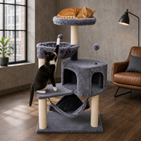 OEM Arbre à chat moderne en peluche avec hamac et condo