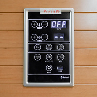 Ruang Sauna Uap Kering Portabel Desain Modern untuk 2-3 Orang, Terbuat dari Kayu Solid Hemlock