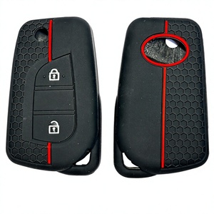 Housse de protection en silicone pour clé de voiture Honda Civic Accord HR-V CR-V CRV 2022 <span class=keywords><strong>2023</strong></span> 4 5 boutons, coque de clé de voiture, porte-clés, accessoires de voiture - Product Image 2
