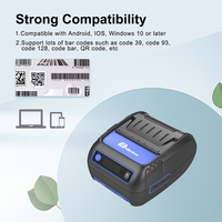 Pabrik Grosir MHT-P58F 58mm Printer Thermal Portabel Mini Nirkabel 2 in 1 untuk Struk dan Label USB ESC POS TSPL IP54 SDK