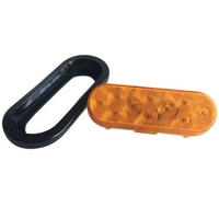 Piranha ovale ambre 6 pouces LED camion remorque RV bateau Yacht arrêt clignotant feux arrière avec 10 puces