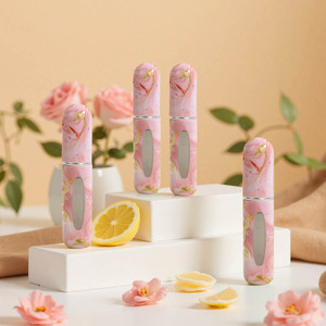 Conteneur cosmétique vide portable et réutilisable à motif floral pour le stockage – Vente en gros - Product Image 2