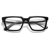 Lunettes optiques carrées anti-lumière bleue 7211 unisexes, monture complète en PC, verres pour adultes, monture en acétate