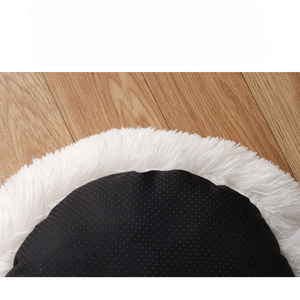 Cama de perro de peluche para mascotas, cómoda cama de perro de Donut redonda calmante de piel sintética para mascotas pequeñas y medianas - Product Image 2
