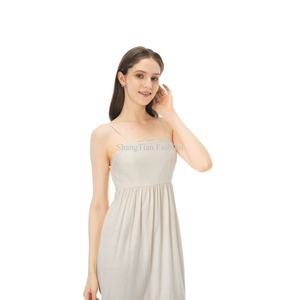 Vestido Blanco Casual de Verano 2025, Nuevo, de Algodón y Lino, con Tirantes, Cuello Cuadrado, Espalda Descubierta, Bordado Floral, Sin Mangas - Product Image 4