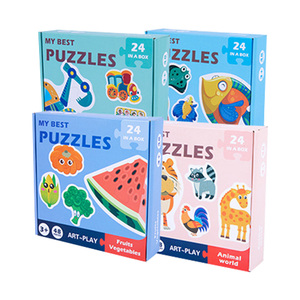 Giocattoli cognitivi educativi <span class=keywords><strong>2</strong></span> <span class=keywords><strong>pezzi</strong></span> <span class=keywords><strong>di</strong></span> cartone animato veicolo animale frutta abbinamento <span class=keywords><strong>Puzzle</strong></span> <span class=keywords><strong>di</strong></span> carta <span class=keywords><strong>Puzzle</strong></span> per bambini - Product Image 4