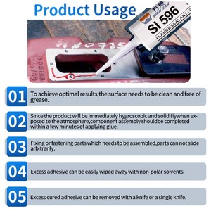 Scellant de bride en silicone de qualité industrielle économique SI596, résistant à la chaleur, vulcanisation à température ambiante pour les échappements - Product Image 5