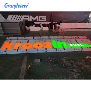 Chiếu Sáng 3D Ngoài Trời 7 Đoạn Hiển Thị <span class=keywords><strong>LED</strong></span> Hiển Thị Khí Trạm Tán Wayfinding Hướng Biển Quảng Cáo Pylon Đăng - Product Image 6