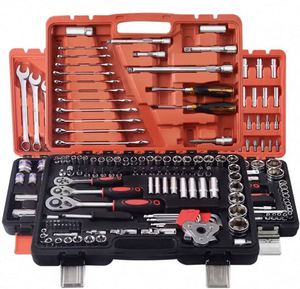 216-Piece Auto Repair Tool <b>Box</b> Set 1-Drawer Heavy Duty Stainless Steel Hard Case OEM Supported Hand Metal <b>File</b> Wrenches - Product Image 4