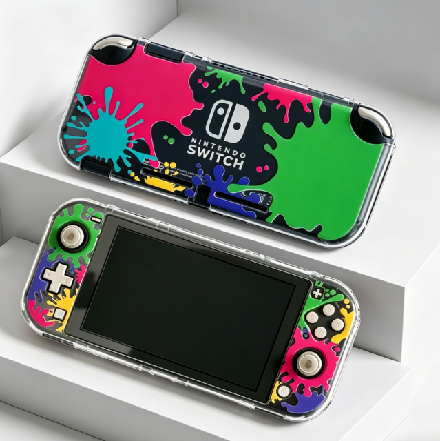 Unique Cartoon Printing Transparent Hard Shell Colorful Graffiti Full Protection Case Cover for Nintendo Lite Console